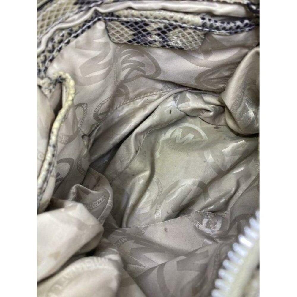 michael kors bag snake print beige leather tote - Picture 11 of 12